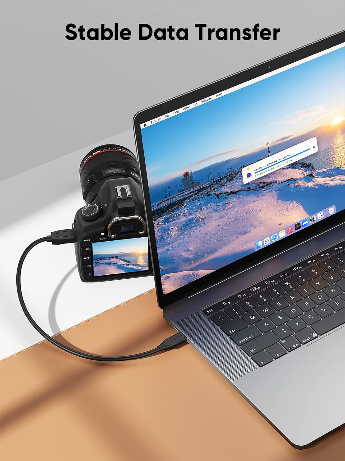 USB C 3.1 Type C to Micro B Hard Drive Cable for Iphone/Laptop/Camera