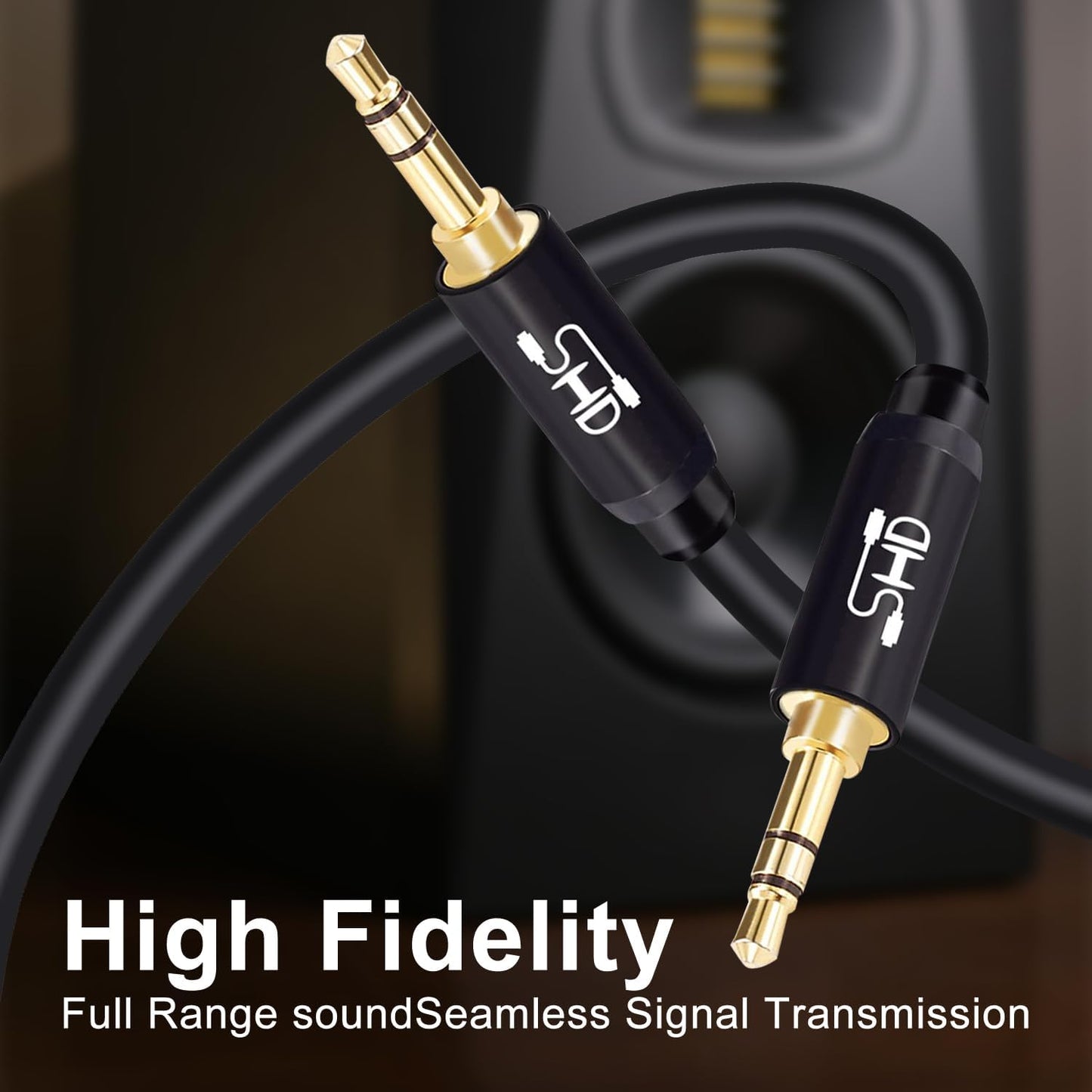 Aux Cable, 3.5Mm Audio Cable Aux for Car Auxiliary Audio Stereo Cable 3.5Mm Cord Premium Sound Dual Shielded with Gold Plated Connectors-50Feet