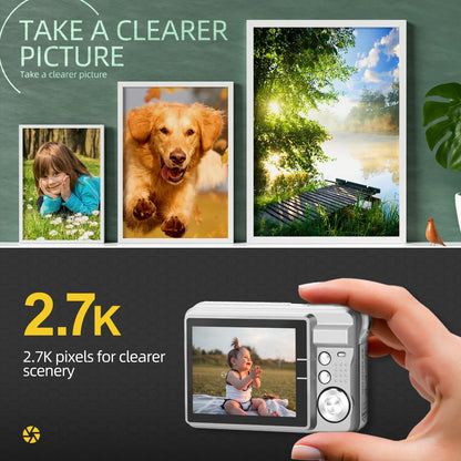 NBD Kids Digital Camera 48MP 8X Digital Zoom Mini Compact Cameras, 2.7 Inch FHD Pocket Cameras
