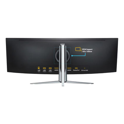 Onn 49" 3840 X 1080P Curved Dual FHD Gaming Monitor, Black, 100133225