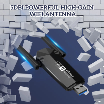 Ortiny 1300Mbps USB 3.0, 867Mbps on 5Ghz / 400Mbps on 2.4Ghz Dual-Band USB Wi-Fi Adapter