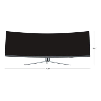 Onn 49" 3840 X 1080P Curved Dual FHD Gaming Monitor, Black, 100133225