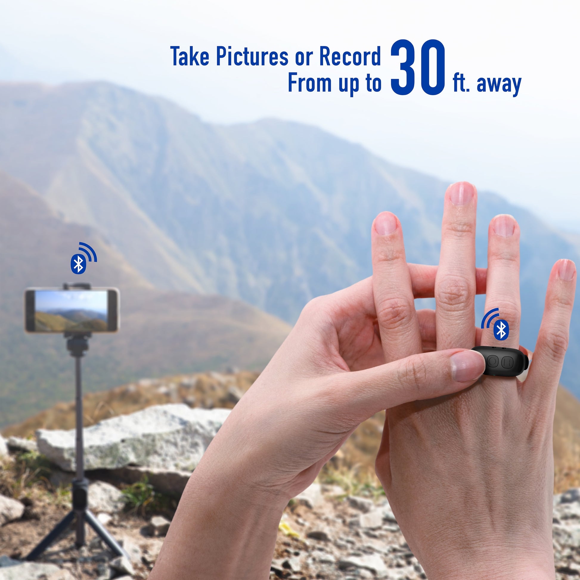 Soundplay Smart Remote Ring, Bluetooth Tiktok Scrolling Ring